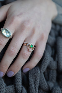 Rose Gold Diamond Eye Stacking Band