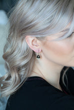 Load image into Gallery viewer, Trilliant Rose Cut Black Diamond Earrings