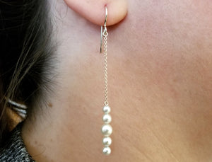 Surge Silver Drop Earrings Small