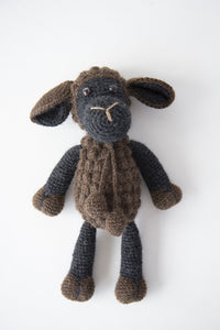 Linen Way Hand Knitted Alpaca Grey Toy Sheep