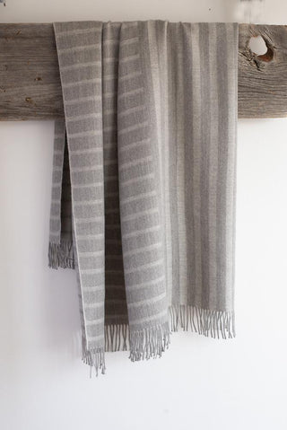 Linen Way Rutherford Reversible Striped Dark Grey Eco Throw