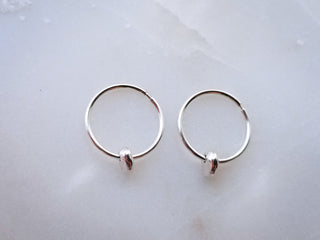 Sterling Silver Chip Hoops