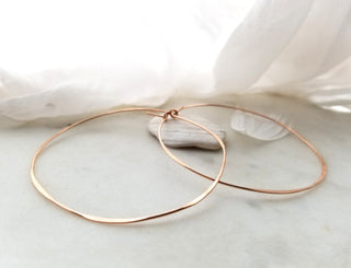 Extra Large Round Hoop Earrings Rose Gold Filled