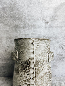The Clay People White Washed Utensil Holder