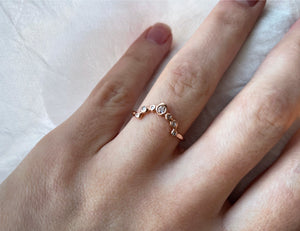 Rose Gold Diamond Eye Stacking Band