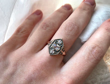 Load image into Gallery viewer, Beaded Rose Cut Diamond Trio Ring