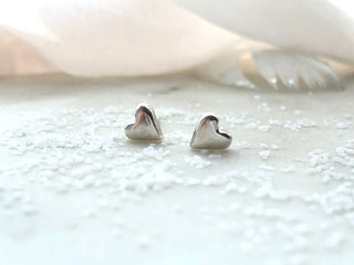 Sterling Silver "Heart" Sculpted Studs