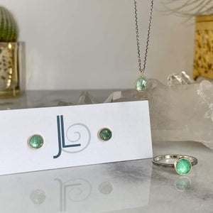 Jen Leddy Rose Cut Emerald Necklace