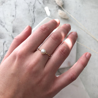 14K Gold-Filled Pearl Stacking Ring