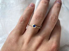 Load image into Gallery viewer, Blue Sapphire and Diamond Ring