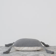 Load image into Gallery viewer, Pokoloko Crochet Pillow With Tassels - Grey