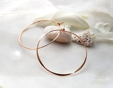 Load image into Gallery viewer, Large Round Hoop Earrings Rose Gold Filled