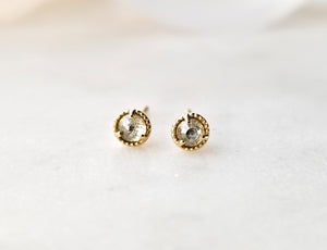 Yellow Diamond Stud Earrings