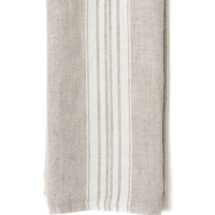 Linen Way Maison Tea Towel, Beige/White Stripe