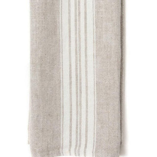 Maison Bath Towel, Beige/White Stripe
