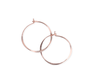 Medium Round Hoop Earrings Rose Gold Filled