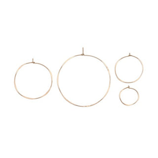 Medium Round Hoop Earrings Rose Gold Filled