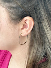 Load image into Gallery viewer, Medium Round Hoop Earrings Yellow Gold Filled