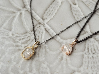 Milky Triangle Diamond Pendant