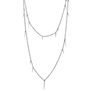 Marion Cage Sterling Silver Point Scatter Necklace