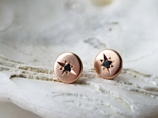 North Star Black Diamond Studs