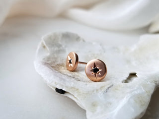 North Star Black Diamond Studs