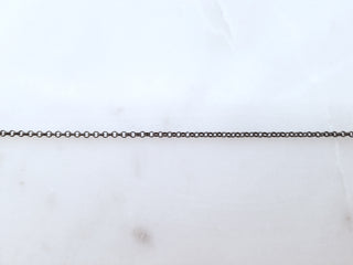 Oxidized Sterling Silver Rolo Chain