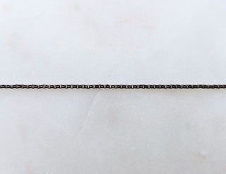 Oxidized Sterling Silver Tiny Rolo Chain