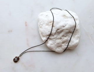 Oxidized Sterling Silver Tiny Rolo Chain