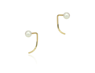 Mini Spike Earrings Pearl