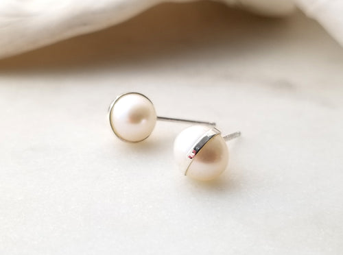 Melissa Joy Manning Limited Edition Pearl Post Stud Earrings