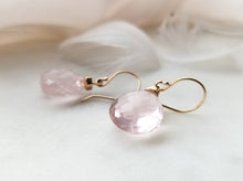 Load image into Gallery viewer, Rose Quartz Drop Earrings