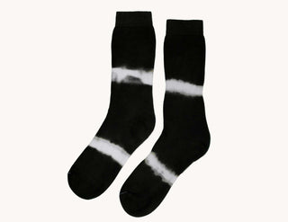 Pima Socks - Terry Tie Dye- Black