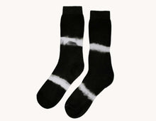 Load image into Gallery viewer, Pokoloko Pima Socks - Terry Tie Dye- Black