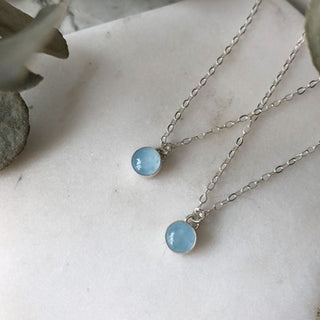 Sterling Silver Petite Gemstone Necklace