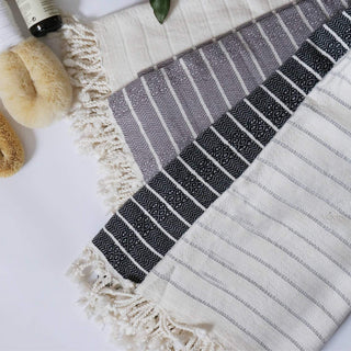 Bamboo Striped Towel - Mist