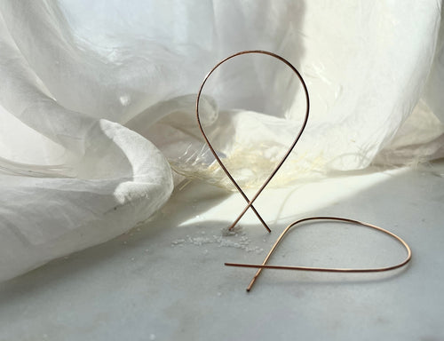 Extra Large Fish Earrings  Rose Gold Filled