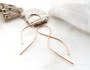 Small Infinity Earrings Rose Gold Filled