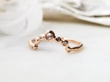 Load image into Gallery viewer, Rose Gold Diamond Eye Stacking Band