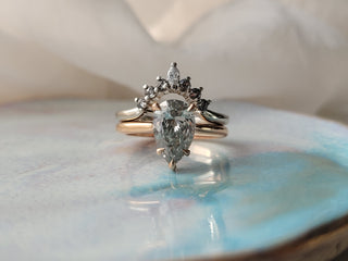 Salt and Pepper Diamond and Marquise Cut Diamond Band
