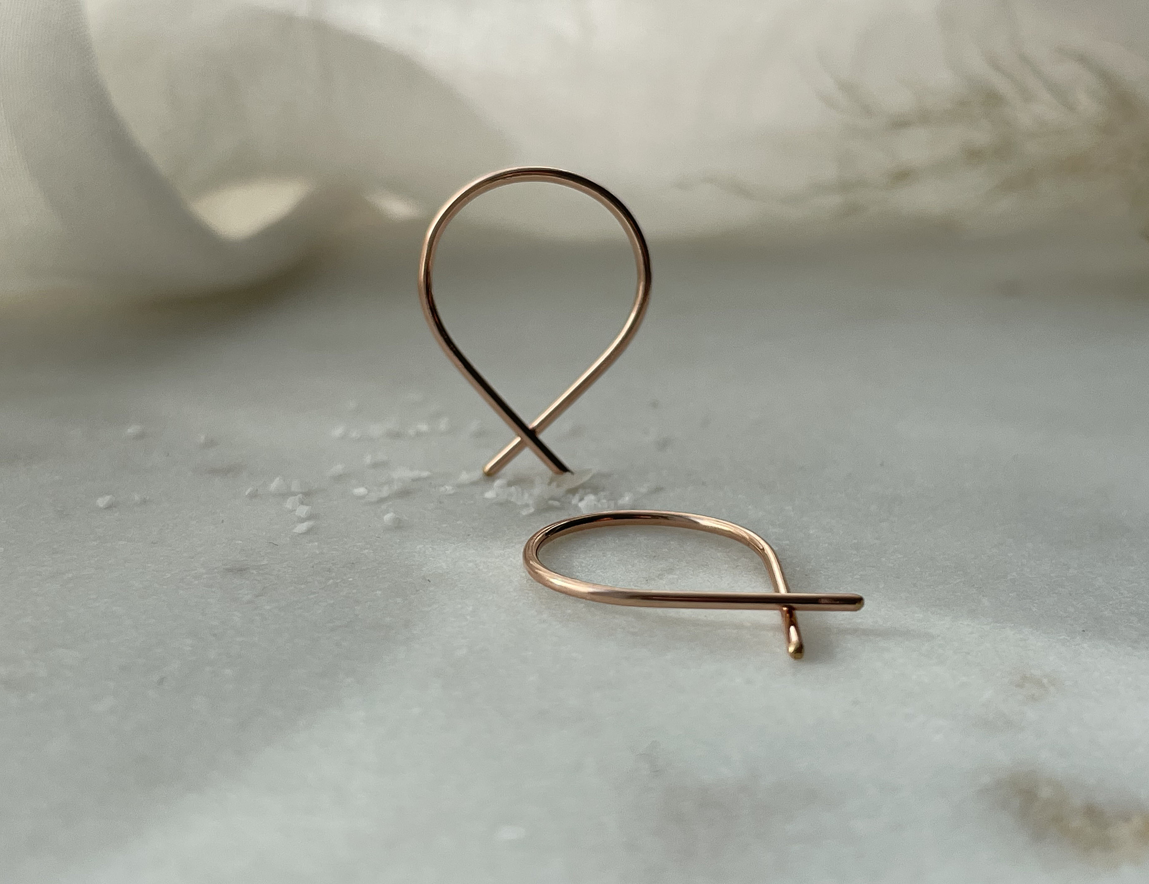 Small Fish Earrings Rose Gold Filled – Concept Jewelry Design