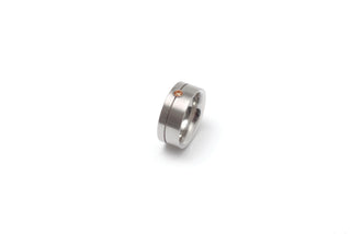 Stainless Steel Band With Brown Diamond