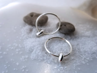 Sterling Silver Chip Hoops