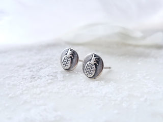 Sterling Silver "Pineapple" Studs