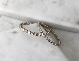 Sterling Silver Prism Single Stacking Bands