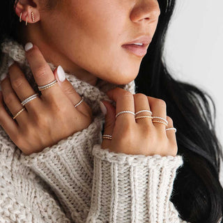 Sterling Silver Twist Single Stacking Bands