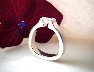 Tension Diamond Engagement Ring