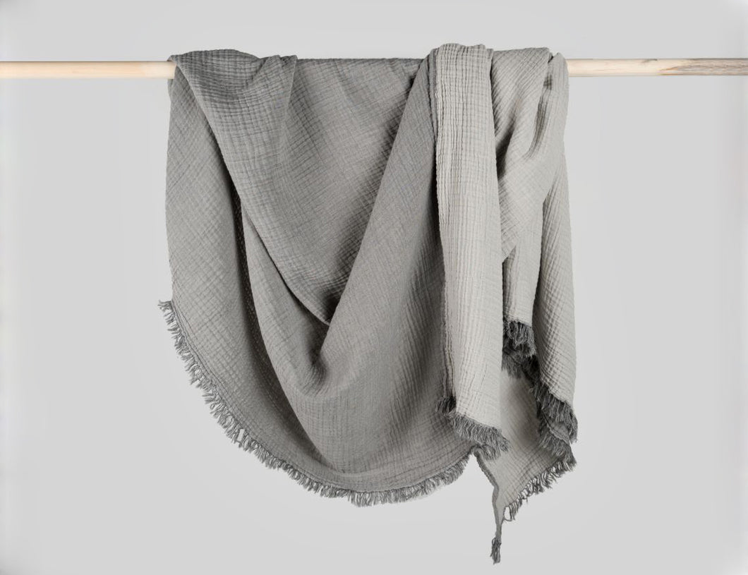 Pokoloko Crinkle Throw - Grey