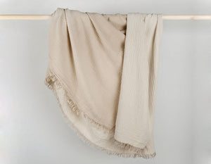 Pokoloko Crinkle Throw - Beige