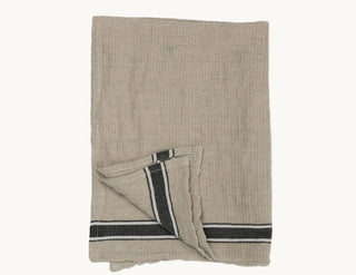 Hand Towel - Linen - Black